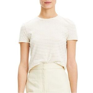 Theory Tiny Tee Cream Multi Shima Stripe size P